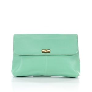 J. Crew Green Clutch